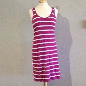 Tommy Bahama Purple/White Stripe Midi Sundress M